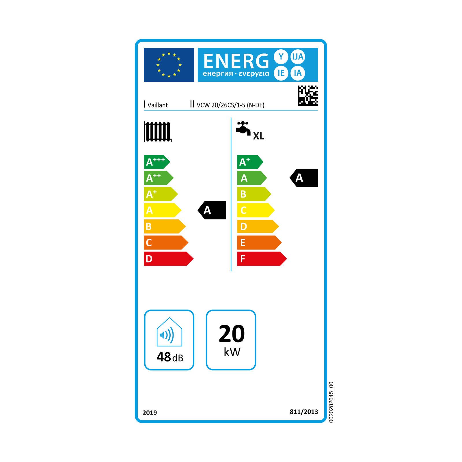 Vaillant Kombitherme Paket 1.685/2 ecoTEC plus VCW 20/26CS/1-5, sensoDIRECT VRC 710