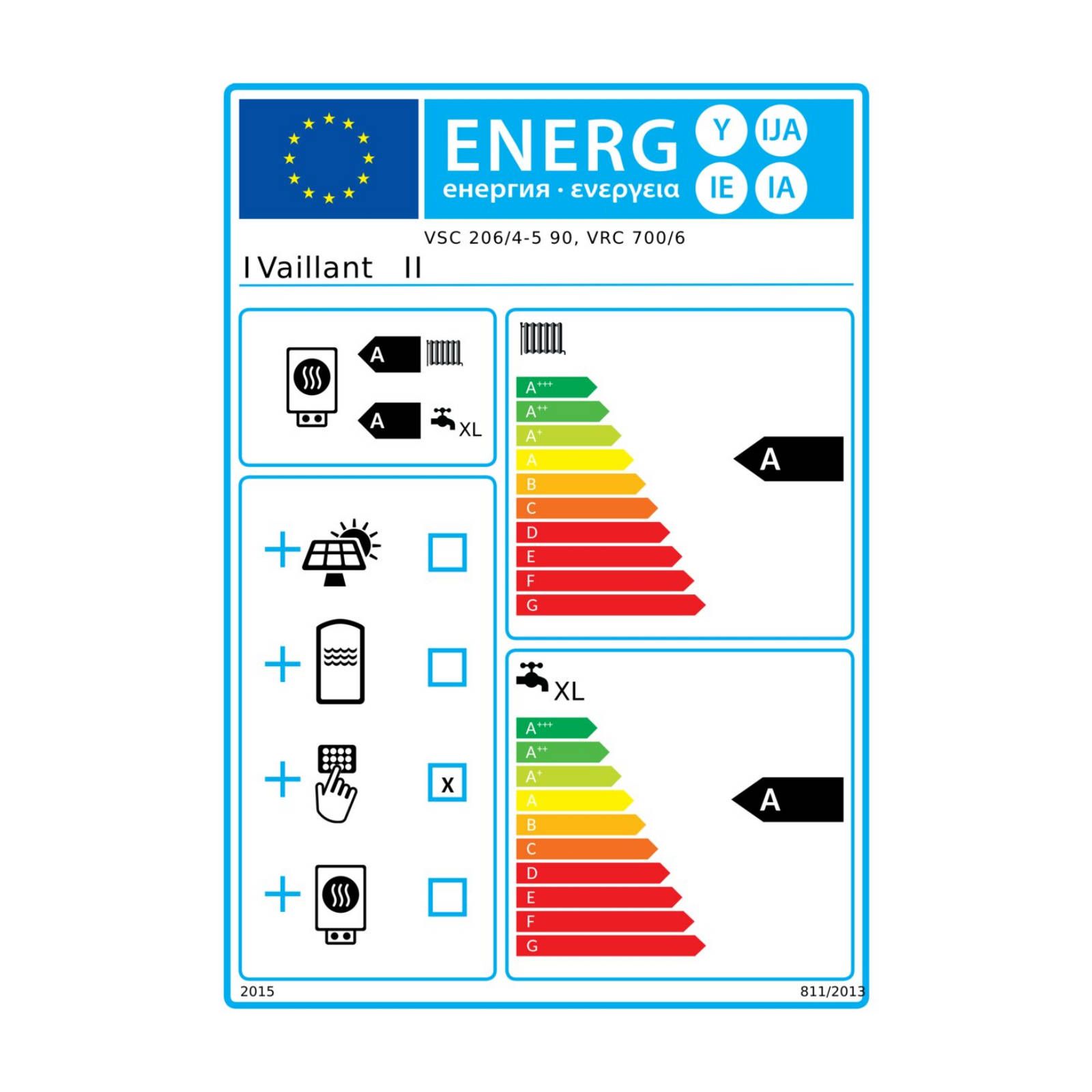 Vaillant Gas-Kompaktgerät Paket 1.336/5 ecoCOMPACT VSC 206/4-5 90 E, multiMATIC VRC 700/6, Anschlussset